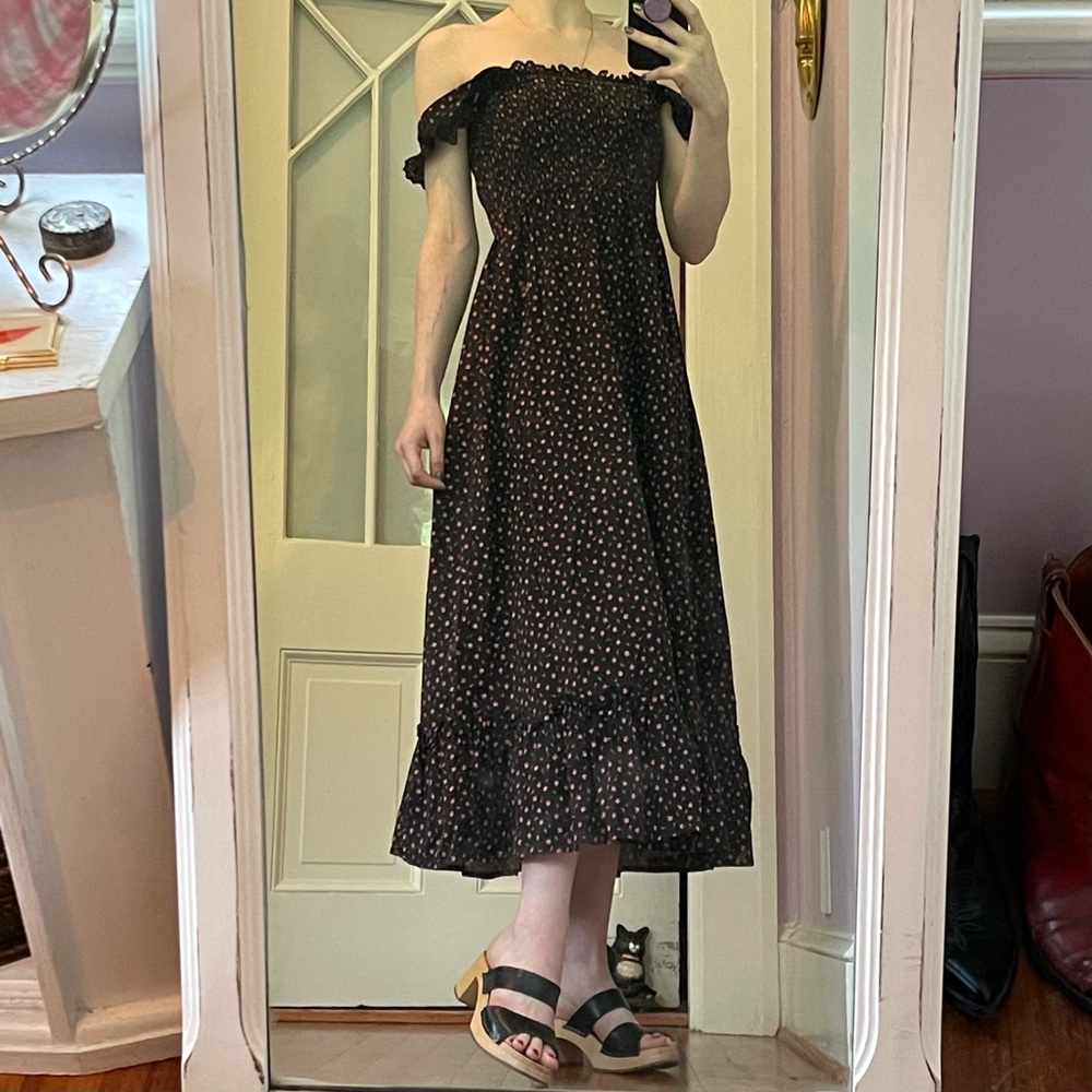 Vintage 1970s Candi Jones Floral Dress